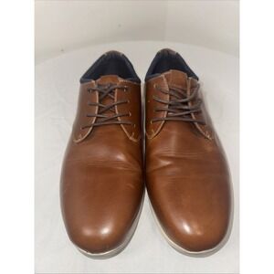Aldo Men's Cognac Brown Leather Oxford Dress Shoes Size 13 Lace Up  Church